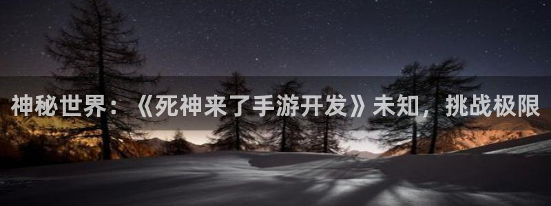 庄闲是什么游戏,庄闲是什么玩法：神秘世界：《死神来了手游开发